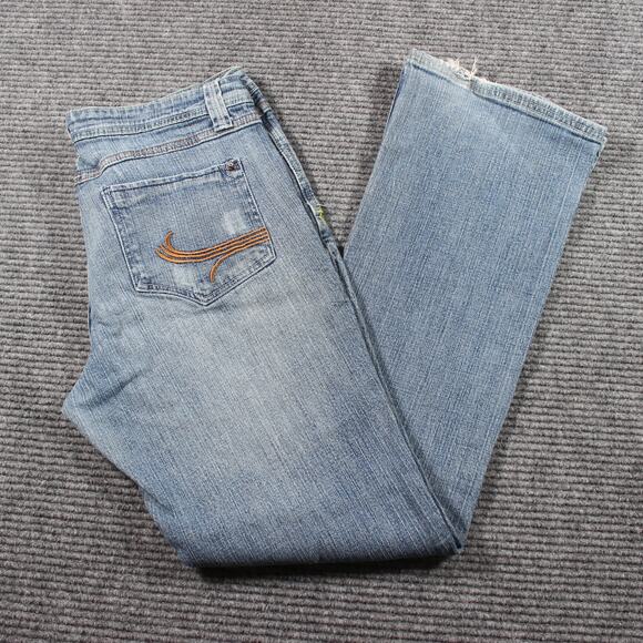 Rock Revolution Jeans Womens 30 Blue Bootcut Light Wash Whiskered - Picture 1 of 10